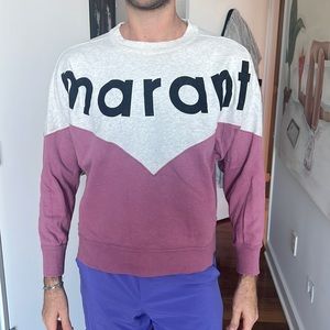 Isabel marant TWO-TONE LOGO SWEATSHIRT
